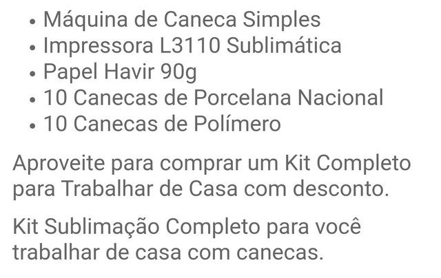 Kit primeiro negócio Sublimação - Foto 2