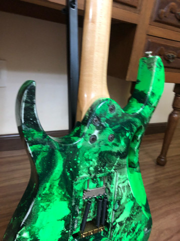 Ibanez Jem Jr Limited Edition Green Caps Dimarzio Evolution - Foto 5