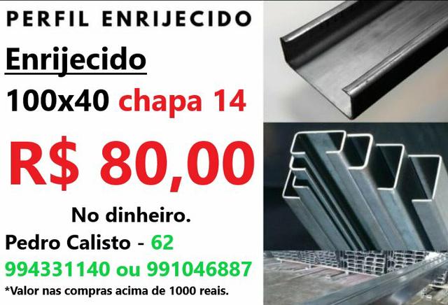 Perfil Enrijecido 100 x 40 chapa 14