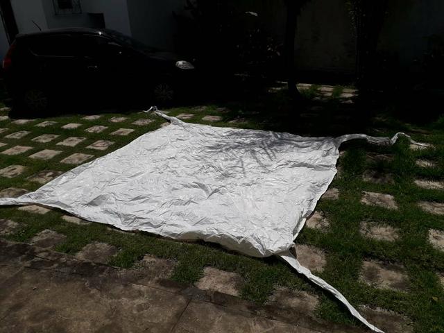 Tenda para barraca sem as conexões (somente a lona e os ferros)