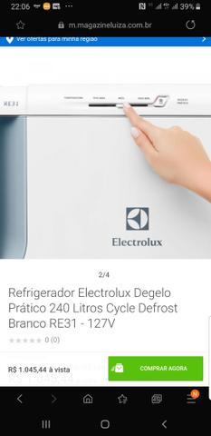 NOVA, LACRADA Geladeira Electrolux 240L RE31 - Branco 220V - Foto 3