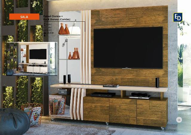 Painel donna + rack dona tv 65 pol. zap 062986423898 ou 062981952162