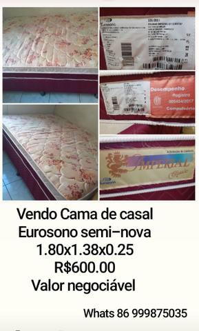 Cama de casal eurosono semi nova