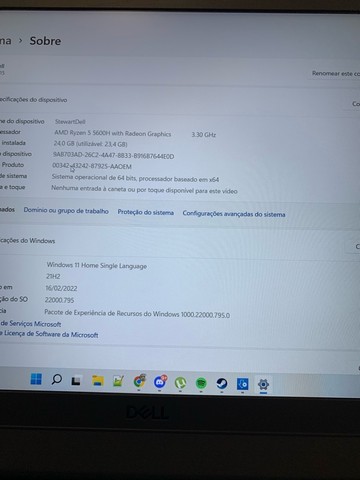 Notebook Dell g15 RTX 3050 24gb de ram - Foto 4
