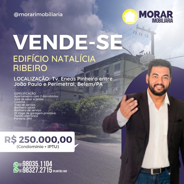 Apartamento para venda possui 65 metros quadrados com 2 quartos em Pedreira - Belém - PA