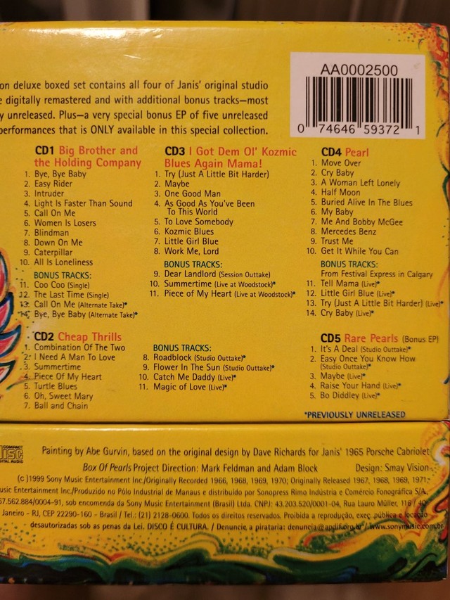 Box Of Pearls Collection - Janis Joplin - 5 Cds - Foto 2