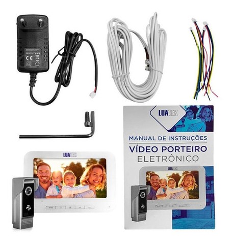 Vídeo Porteiro Eletrônico visão noturna 25 Toques 15V Tela de 7 Polegadas Luatek  - Foto 4