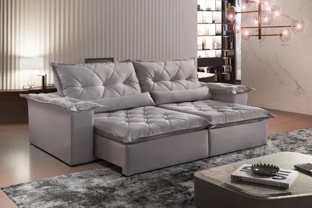 Sofá Retrátil e Reclinável Ouro Preto/Avalon 250 - Receba Amanhã!!Maio0239 - Foto 5