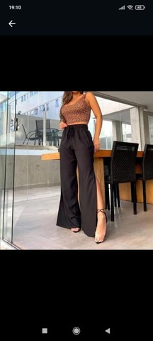 Calça Pantalona viscose com ou sem fenda lateral  - Foto 2