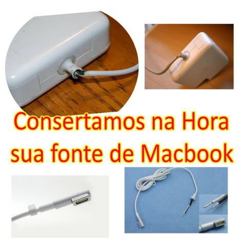 Conserto, troca e reparo de Fonte MacBook MagSafe 1 e MagSafe 2 na Loja Omelete