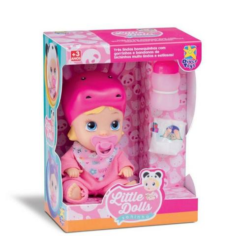 Boneca Bebê Little Dolls Alive Soninho Faz Xixi - Hipopotamo