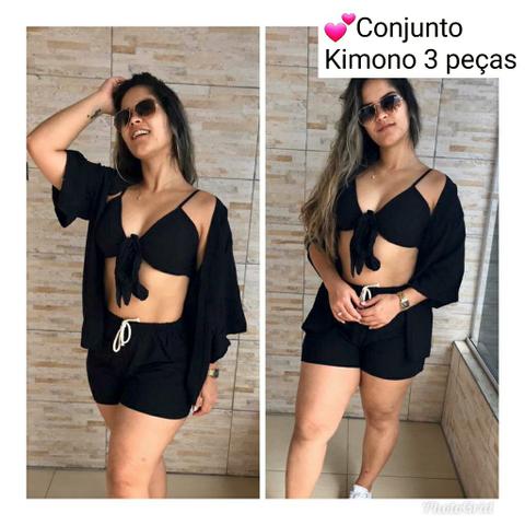 Conjunto KIMONO 3 peças N°38/40/42 - Foto 2