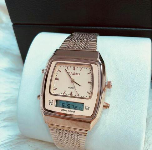 Casio feminino analógico e digital