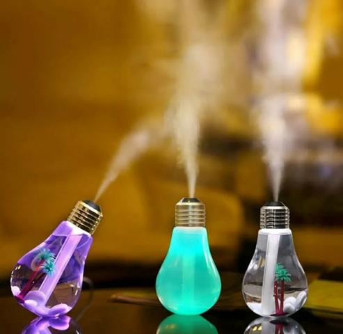 Umidificador De Ar Formato Lampada Aromatizador Luminária