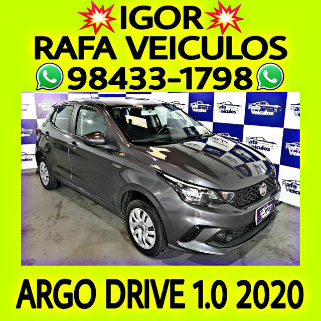 FIAT ARGO DRIVE 1.0 FLEX 2020 FALAR COM IGOR NA RAFA VEICULOS RFDTG