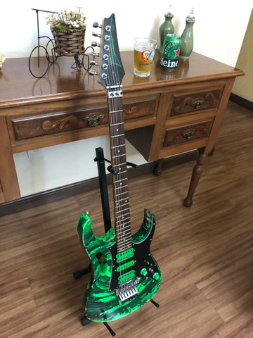 Ibanez Jem Jr Limited Edition Green Caps Dimarzio Evolution - Foto 6