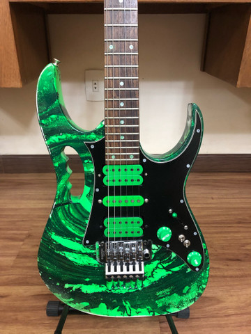 Ibanez Jem Jr Limited Edition Green Caps Dimarzio Evolution - Foto 3