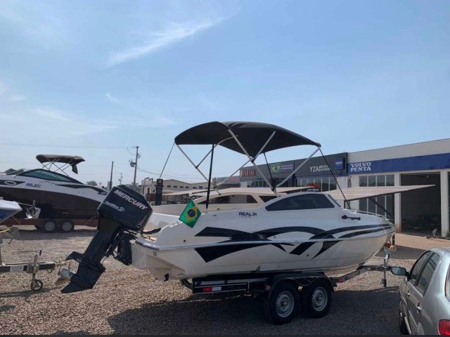 Lancha Real 240 + Motor de popa Mercury 150 hp  + Carreta rodoviária  - Foto 2