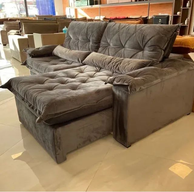 Sofá Retrátil e Reclinável Ouro Preto/Avalon 250 - Receba Amanhã!!Maio0239