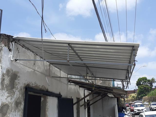 Toldo revestindo de zinco cm alumínio