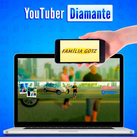 Youtuber Diamante | Identidade Visual Completa + Camisa, adesivos e cartões + 8 Bônus - Foto 4