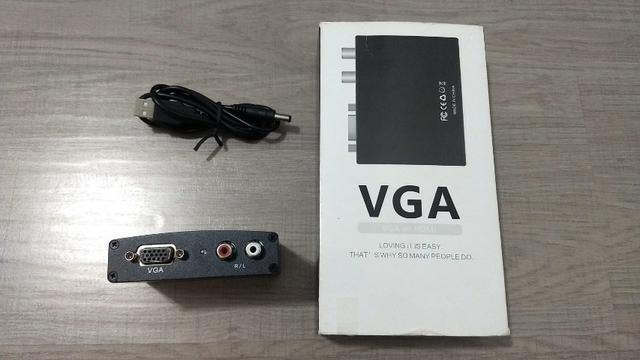 Mini Conversor Hdmi P/ Vga C/entrada Áudio - Foto 2