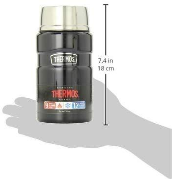 Marmita Térmica 710 ml Inox Thermos 14h Quente 24h Frio Azul