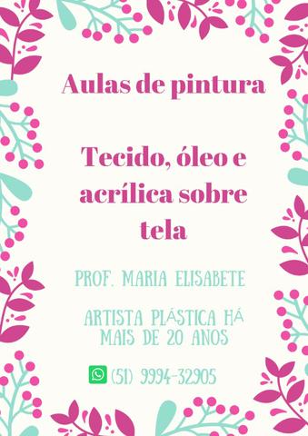 Curso de Pintura - Tecido, óleo e acrílica sobre tela