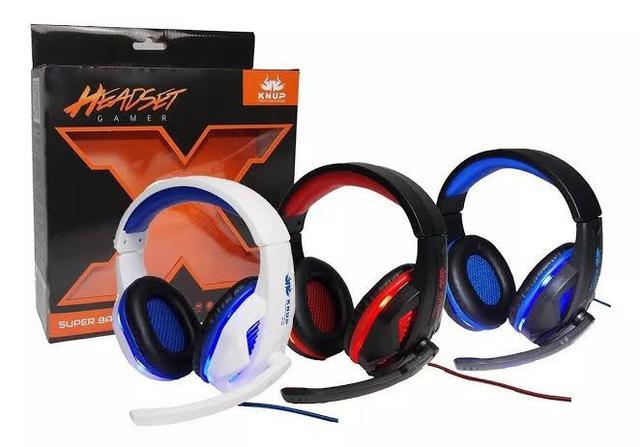 Fone Headset Gamer Pc Celular Ps4 Xbox One Knup P2 396