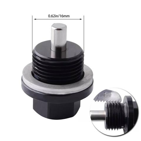Bujão Magnético Cárter Renault M16x1.5 Preto