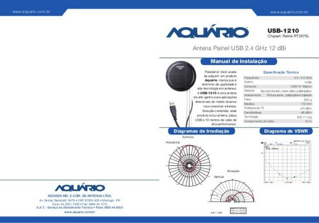 Antena Wi-fi Aquarios Painel Usb