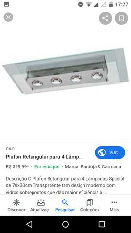 Pendente Luminaria Luxo (4 lâmpadas Osram)