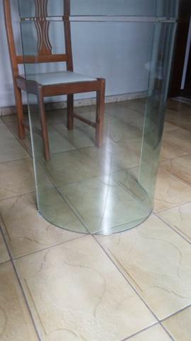 Mesa 100% de vidro 10mm com detalhes de lapidação - Foto 2