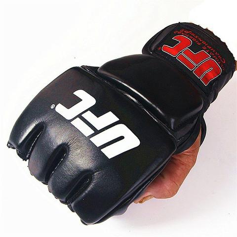 Par de Luva Couro preto Mma Ufc Vale Tudo Boxe Muay Thai Artes -Grátis Camisa J. Aldo - Foto 4