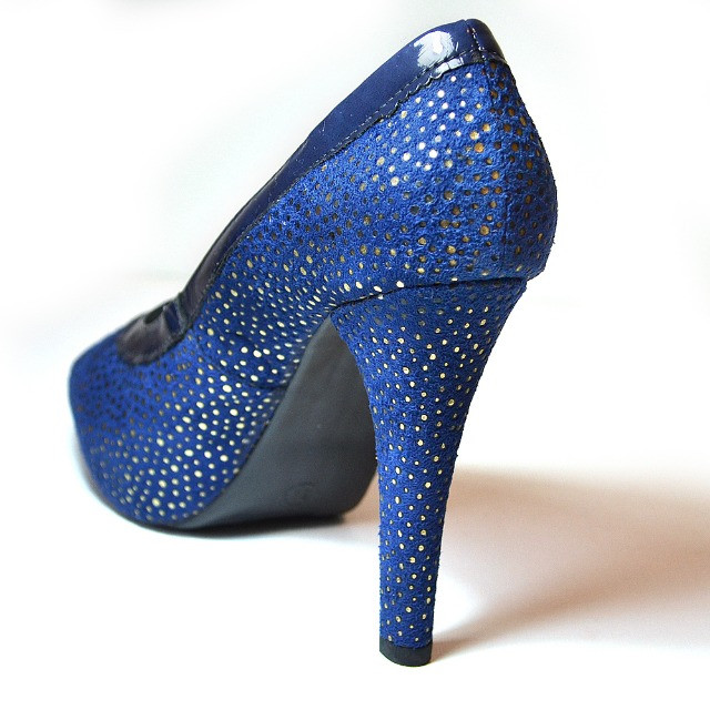 peep toe azul