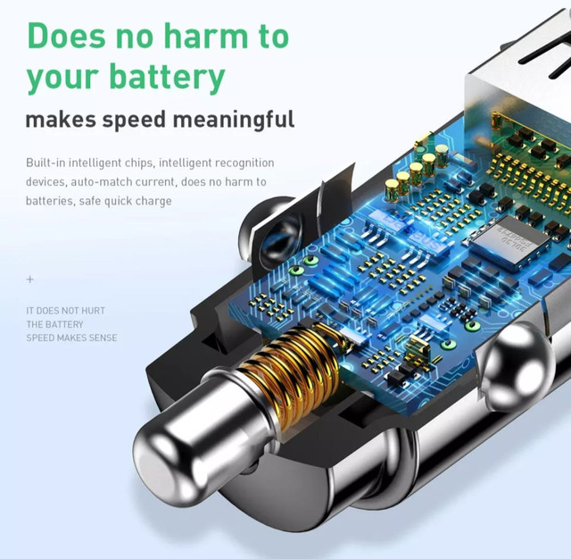 Carregador veicular ultra rápido Baseus turbo Power QC-3.0 O melhor e +rápido - Foto 3