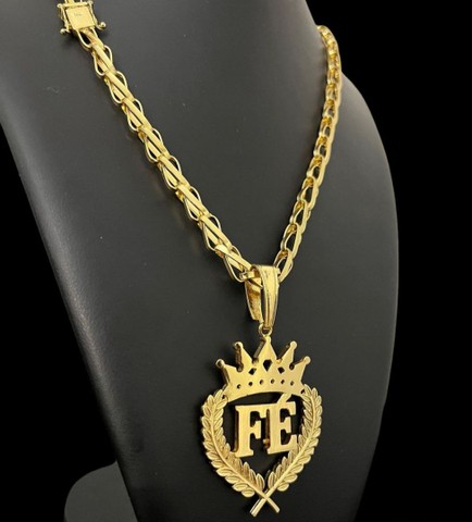 Cordão balão com pingente Banhado a ouro 18k top