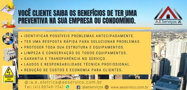 Serviços de elétrica residencial, industrial e predial