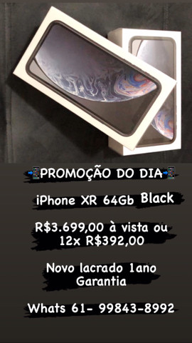 IPhone XR 64gb preto novo