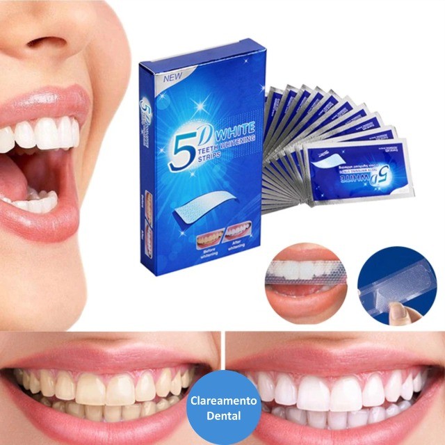 Clareador - Fitas Branqueadoras Dental - 5d White - Novo