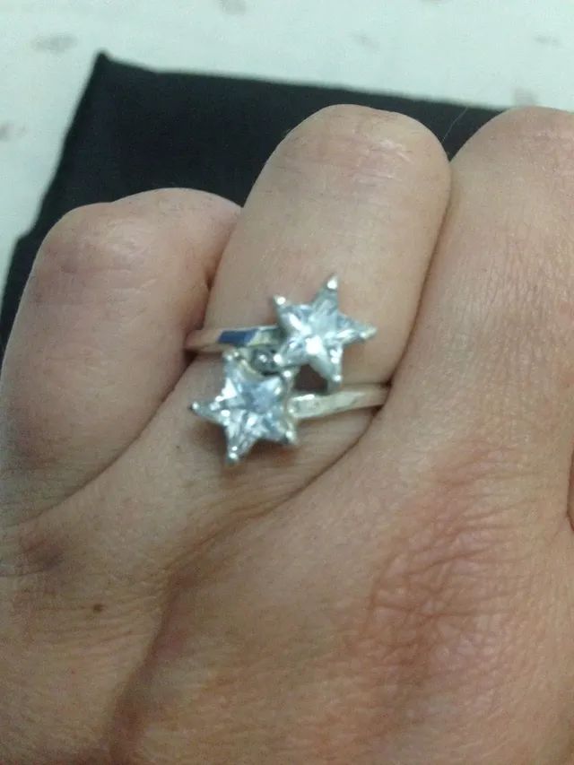 Conjunto Estrela Brincos + Anel tamanho 21 - Foto 4