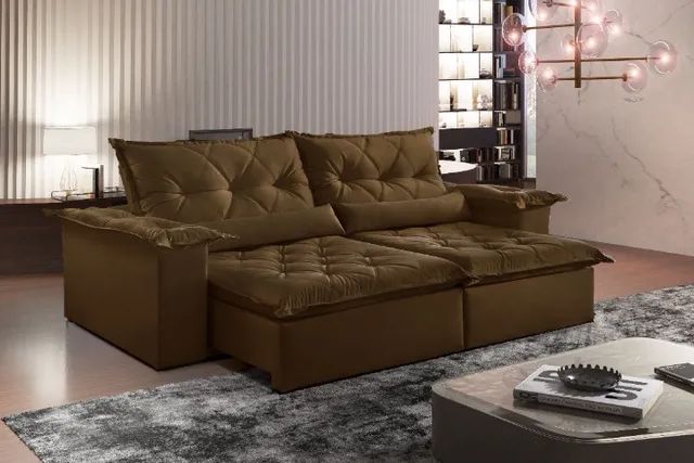 Sofá Retrátil e Reclinável Ouro Preto/Avalon 250 - Receba Amanhã!!Maio0239 - Foto 6