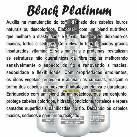 Black Platinum Matizador Bittes Hair 500 ml Cabelos Matizados e Hidratados Acinzentados - Foto 3