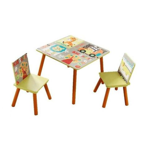 Conjunto Infantil Kit 1 Mesa E 2 Cadeiras Em Mdf-import