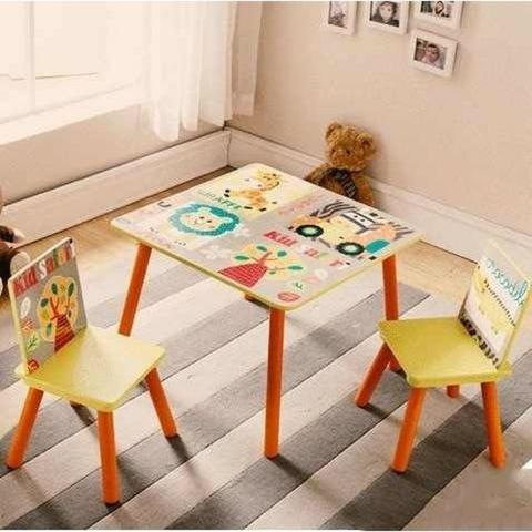 Conjunto Infantil Kit 1 Mesa E 2 Cadeiras Em Mdf-import - Foto 4