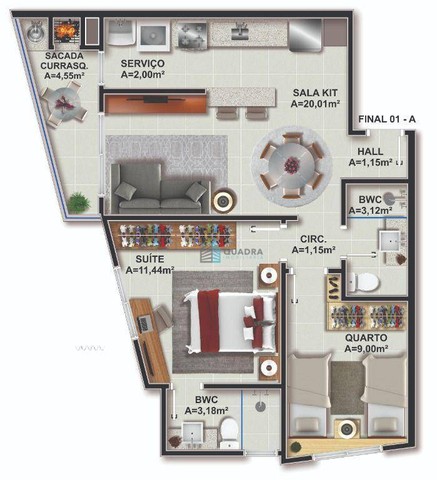 Apartamento Duplex com 2 dormitórios à venda, 129 m² por R$ 1.112.000,00 - Itacorubi - Flo - Foto 13