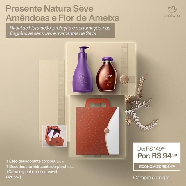 Kit Presente Natura Sève Amêndoas e Flor de Ameixa - Beleza e saúde -  Várzea, Recife 1108221583 | OLX