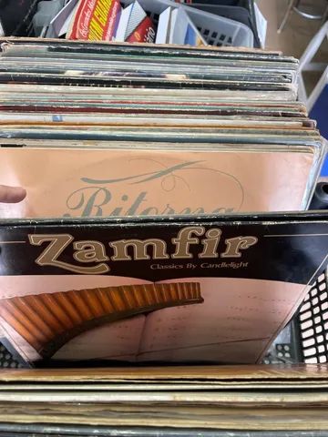 Discos de vinil antigos envio aleatório para decoração com capa LP - Foto 2