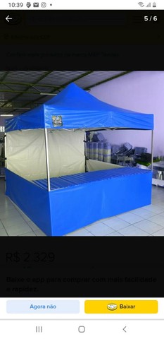 Tenda usada para comércios ou acampamento 