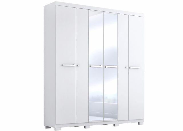 Guarda Roupa 6 Portas Larissa com Espelho 100% MDF - Entrega Grátis - Foto 2